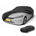 thumbnail image 1 of Unique Bargains 1 Pc Universal Car Cover Waterproof All Weather Automotive Outdoor Anti-UV Full Exterior Cover 190T-PU Black Fit for Sedan Length 185" to 192", 1 of 6