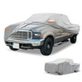 thumbnail image 1 of Unique Bargains 1 Pc Universal Car Cover Waterproof All Weather Automotive Outdoor Anti-UV Sun Rain Protection Full Exterior Cover Aluminum Film Cotton Silver Tone for Truck Length 251" to 266", 1 of 5