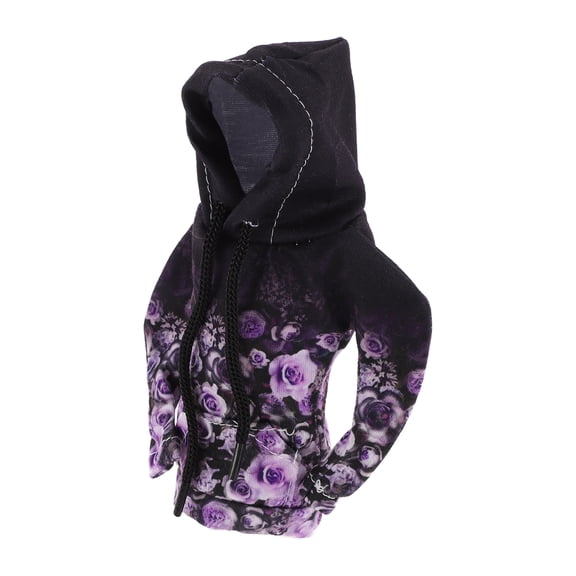 Unique Bargains 1 Pc Universal Gear Shift Knob Cover Automotive Manual Stick Shifting Handle Protector Flower Hoodie Style Black,Purple Polyester