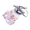 thumbnail image 1 of Unique Bargains 1 Pc Veiled Half Face Party Mask for Masquerade Party Purple, 1 of 5