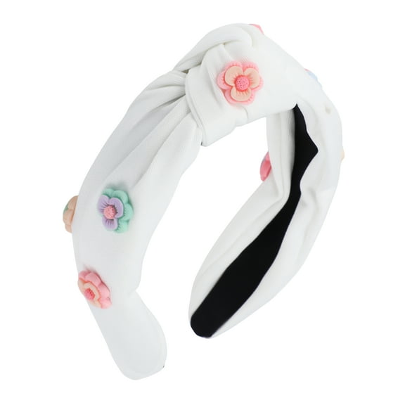Unique Bargains 1 Pc Vintage Floral Headbands for Women White