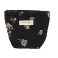 thumbnail image 1 of Unique Bargains 1 Pc Vintage Floral Makeup Bag Polyester Black Small, 1 of 5