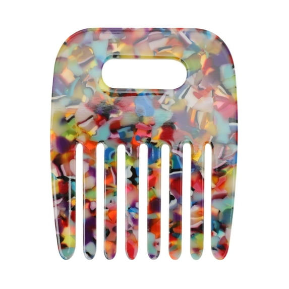 Unique Bargains 1 Pc Vintage Portable Hair Insert Comb Colorful Acetate Sheet