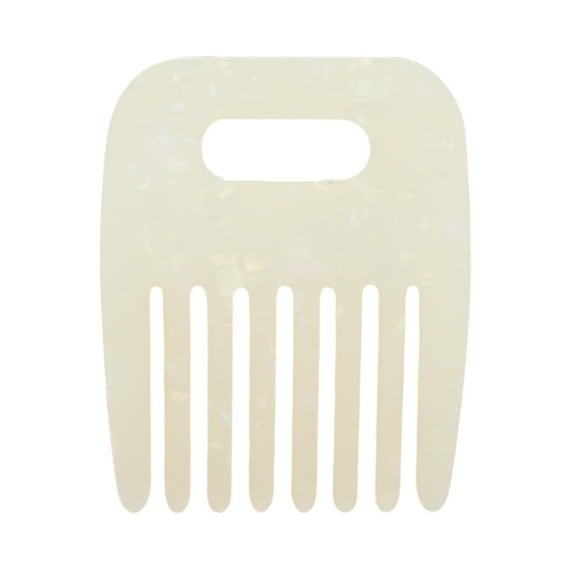 Unique Bargains 1 Pc Vintage Portable Hair Insert Comb Colorful White Acetate Sheet