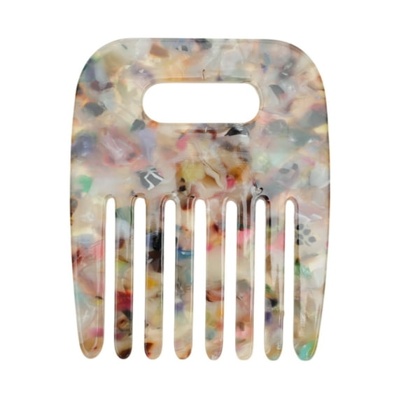 Unique Bargains 1 Pc Vintage Portable Hair Insert Comb Multicolored Acetate Sheet