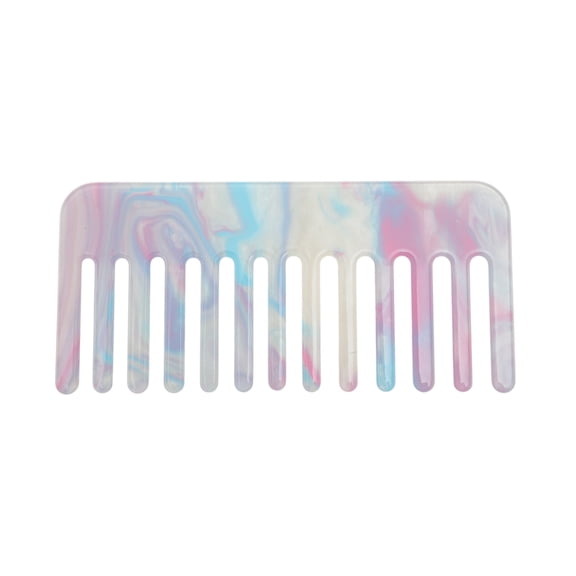 Unique Bargains 1 Pc Vintage Portable Wide Tooth Comb Blue Imitation Acetic Acid