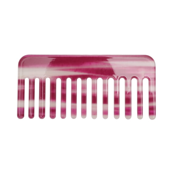 Unique Bargains 1 Pc Vintage Portable Wide Tooth Comb Colorful Purple Imitation Acetic Acid