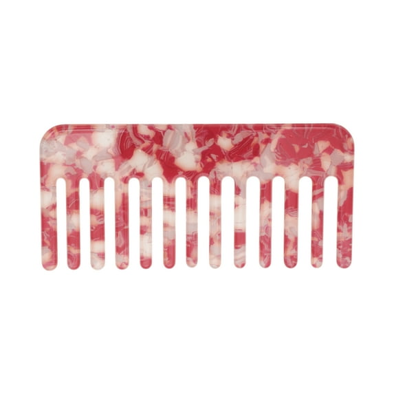 Unique Bargains 1 Pc Vintage Portable Wide Tooth Comb Red Imitation Acetic Acid