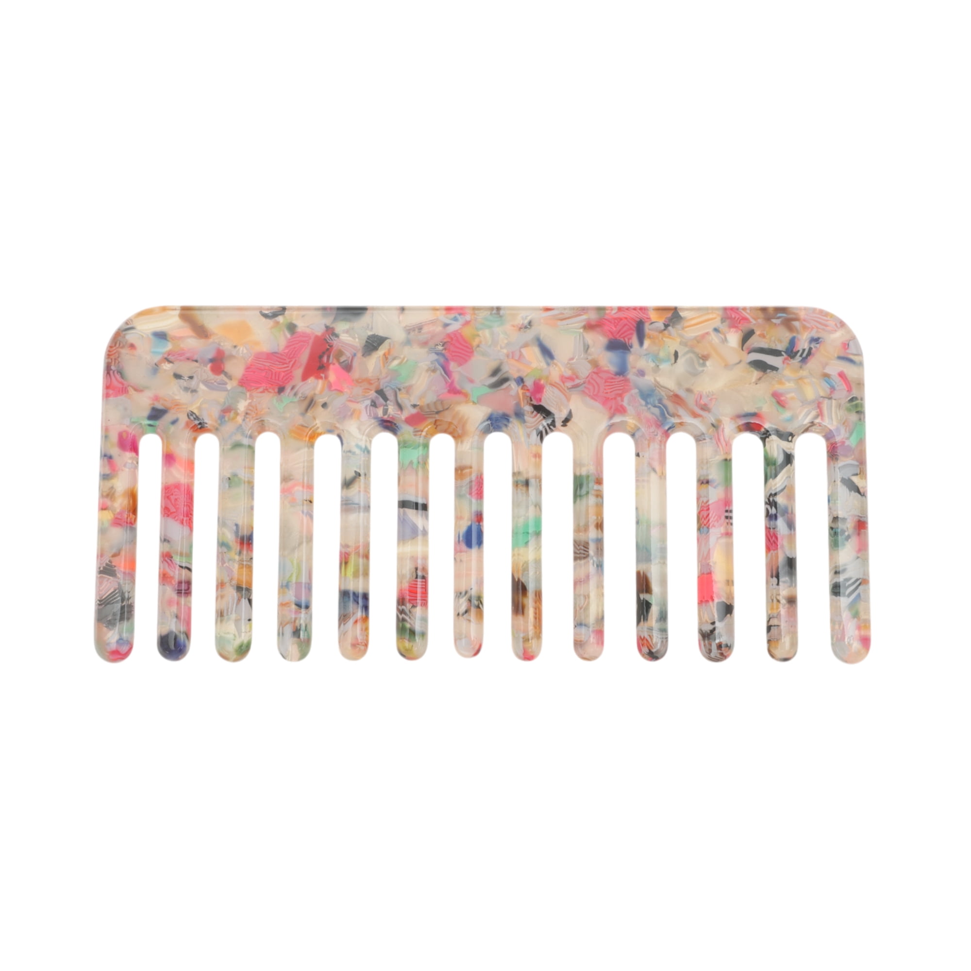 Unique Bargains 1 Pc Vintage Portable Wide Tooth Comb for All Hair Types Colorful