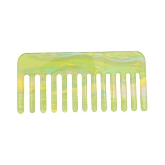 Unique Bargains 1 Pc Vintage Portable Wide Tooth Comb for All Hair Types Green