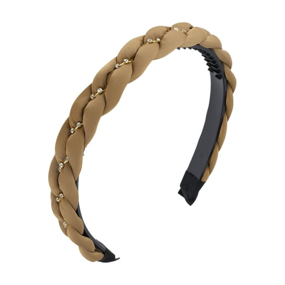 Unique Bargains 1 Pc Vintage Rhinestone Headbands for Women Camel