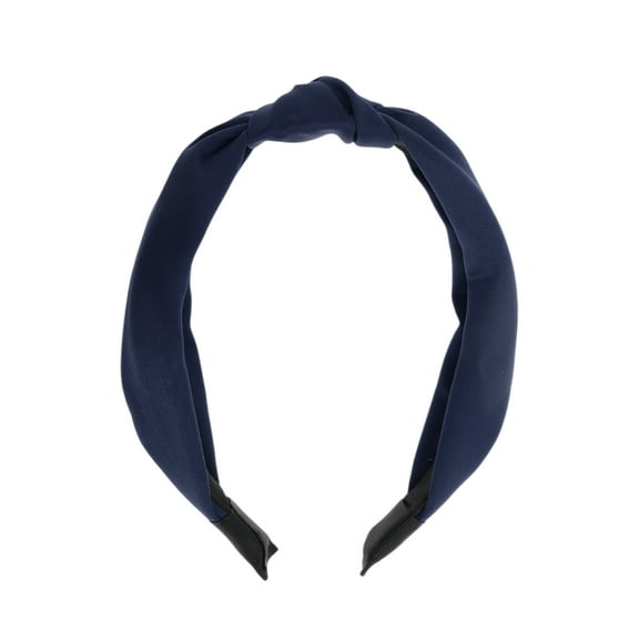 Unique Bargains 1 Pc Vintage Satin Headbands for Women Navy Blue