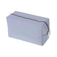 thumbnail image 1 of Unique Bargains 1 Pc Waffle Plaid Pattern Makeup Bag for Travel Light Blue, 1 of 5