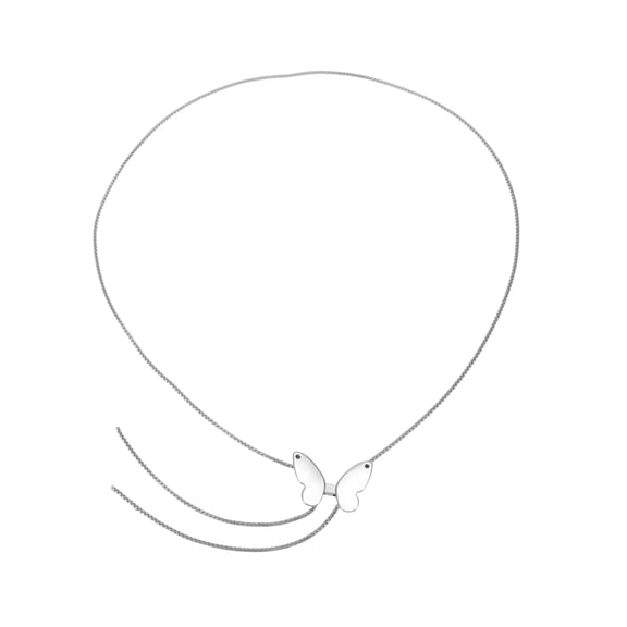 Unique Bargains 1 Pc Waist Chain Butterfly Adjustable Waist Cord for Women Silver Tone