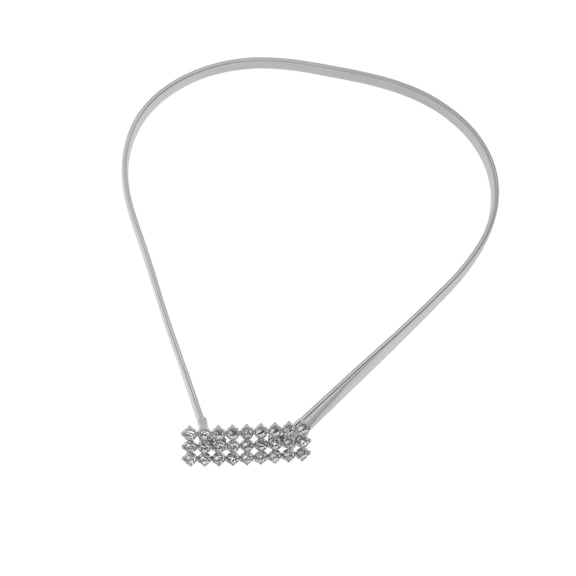 Unique Bargains 1 Pc Waist Chain Durable Spring Adjustable Waist Cord for Women Silver Tone