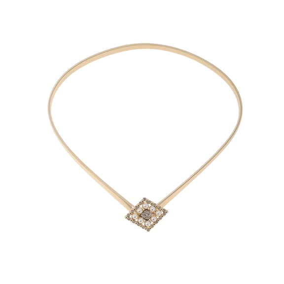 Unique Bargains 1 Pc Waist Chain Durable Spring Design Adjustable Waist Cord for Women Gold Tone