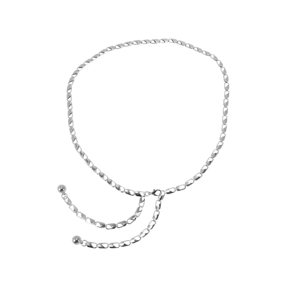 Unique Bargains 1 Pc Waist Chain Fashionable Adjustable Waist Cord for Women Silver Tone