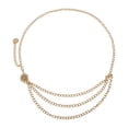 thumbnail image 1 of Unique Bargains 1 Pc Waist Chain Multi-layers Waist Belt Gold Tone, 1 of 6