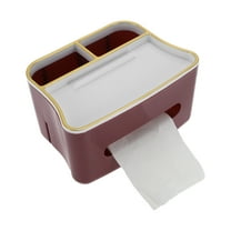 Unique Bargains 1 Pc Wall Mount Tissue Box Cover for Bedroom Table Plastic Dark Red