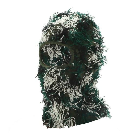 Unique Bargains 1 Pc Warm Face Mask Knitting Balaclava for Cycling Camouflage Green