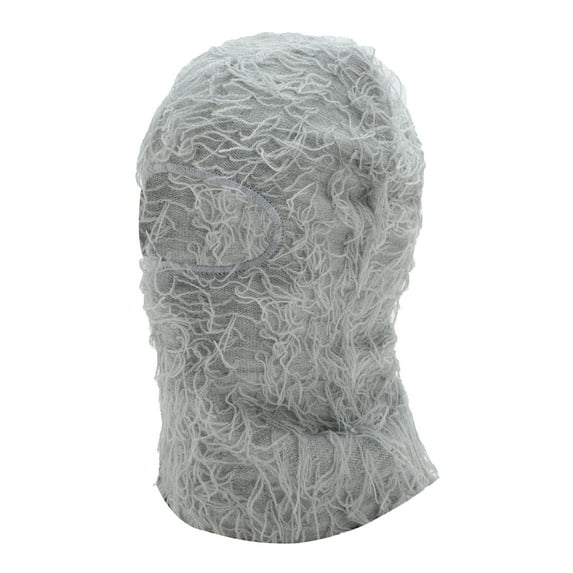 Unique Bargains 1 Pc Warm Face Mask Knitting Balaclava for Cycling Light Gray