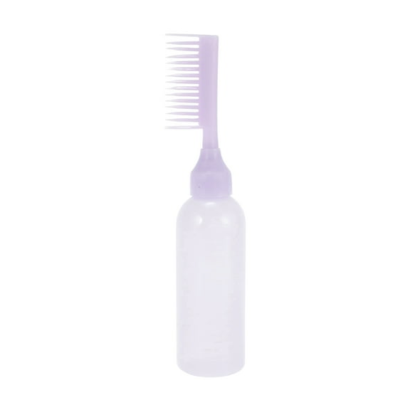 Unique Bargains 1 Pc Washable Root Comb Applicator Bottle for Bathroom Vanities Purple PE