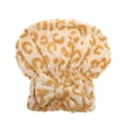 thumbnail image 1 of Unique Bargains 1 Pc Water-absorbent Bow Leopard Hair Towel for Bathroom Yellow Coral Fleece, 1 of 3