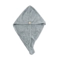 thumbnail image 1 of Unique Bargains 1 Pc Water-absorbent Solid Hair Towel for Bathroom Gray Polyamide Polyester, 1 of 3