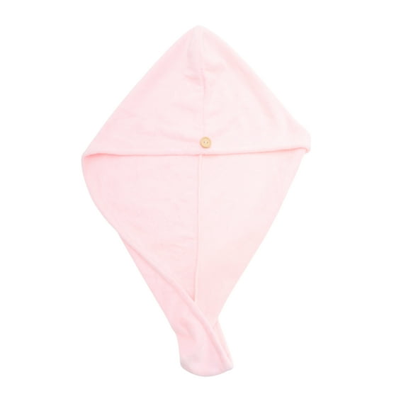 Unique Bargains 1 Pc Water-absorbent Solid Hair Towel for Bathroom Light Pink Polyamide Polyester