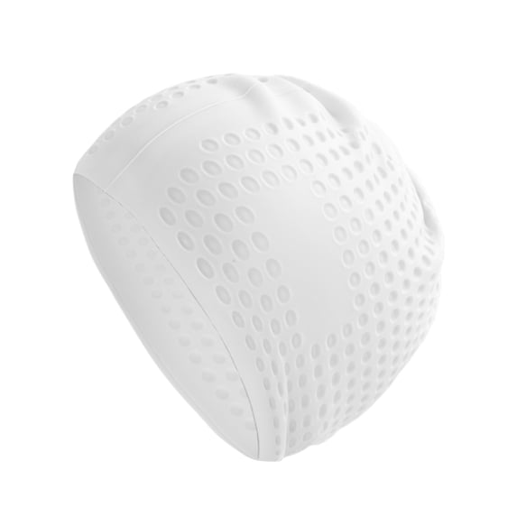 Unique Bargains 1 Pc Waterproof Bubbles Texture Swimming Cap White