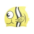 thumbnail image 1 of Unique Bargains 1 Pc Waterproof Cartoon Pattern Swim Cap Yellow, 1 of 6