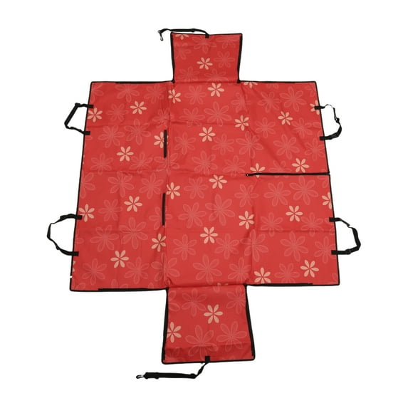 Unique Bargains 1 Pc Waterproof Pet Car Seat Cover for Dog Cat Paw Prints Red