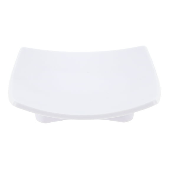 Unique Bargains 1 Pc Waterproof Soap Holder Curved White Soap Holder for Bathroom 3.74"x3.74"x0.71"