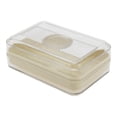 thumbnail image 1 of Unique Bargains 1 Pc Waterproof Soap Holder Double Layer with Cover White Soap Holder for Bathroom 5.35"x3.54"x2.01", 1 of 6