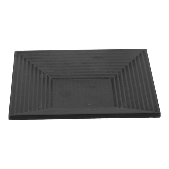 Unique Bargains 1 Pc Waterproof Soap Holder Trapezoid Black Soap Holder for Bathroom 3.54"x3.54"x0.51"