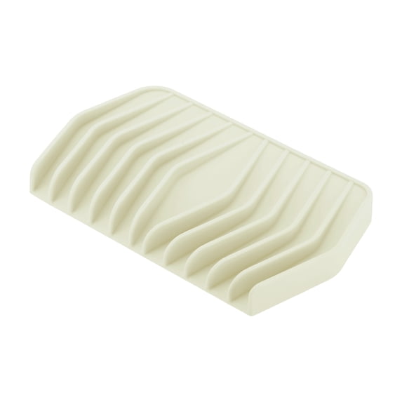 Unique Bargains 1 Pc Waterproof Soap Holder Waterfall Beige Soap Holder for Bathroom 6.1"x3.54"x0.59"