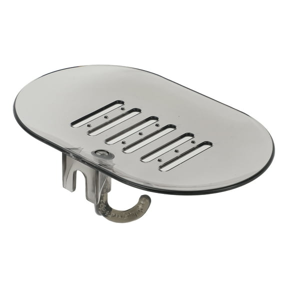 Unique Bargains 1 Pc Waterproof Soap Holder with Hook Gray Soap Holder for Bathroom 5.51"x3.54"x1.73"