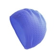 thumbnail image 1 of Unique Bargains 1 Pc Waterproof Stripe Pattern Swimming Cap Blue, 1 of 6