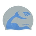 thumbnail image 1 of Unique Bargains 1 Pc Waterproof Whale Tail Pattern Swim Cap Gray Blue, 1 of 6