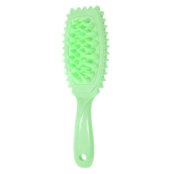 Unique Bargains 1 Pc Wave Edge Hair Shampoo Brush for Head Massage 8.86"x2.83"x1.3" Green