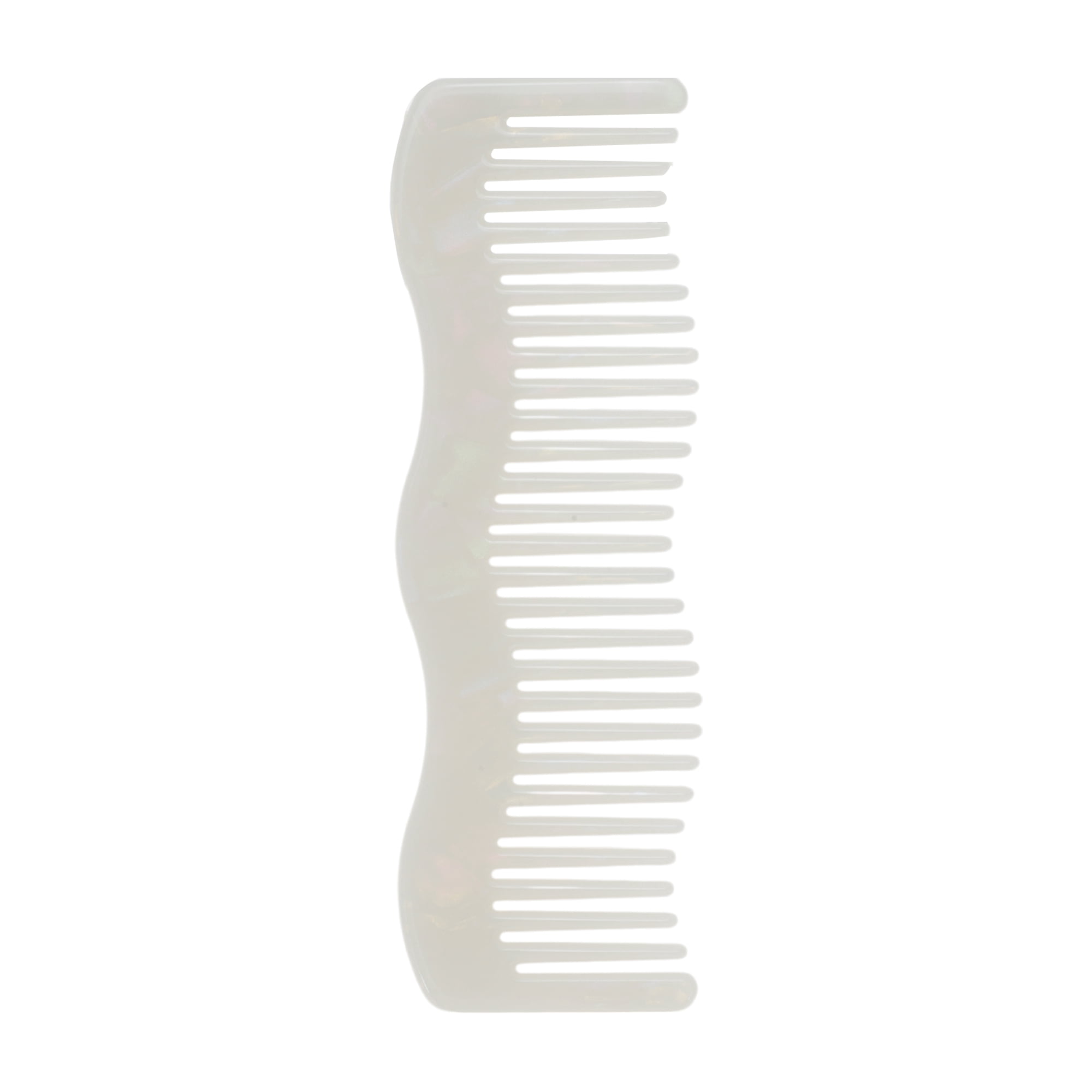 Unique Bargains 1 Pc Wave Hair Comb Designed for Making hair Smooth Colorful White