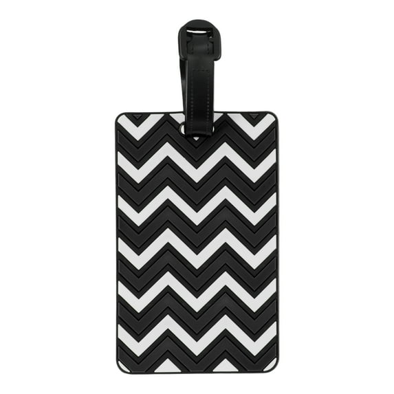 Unique Bargains 1 Pc Wave Pattern Luggage Tag for Travelling Black