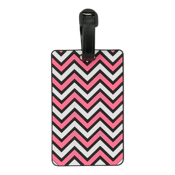 Unique Bargains 1 Pc Wave Pattern Luggage Tag for Travelling Pink