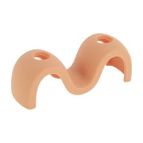 Unique Bargains 1 Pc Wave m Shape Toothbrush Holder for Bathroom Orange Silicone