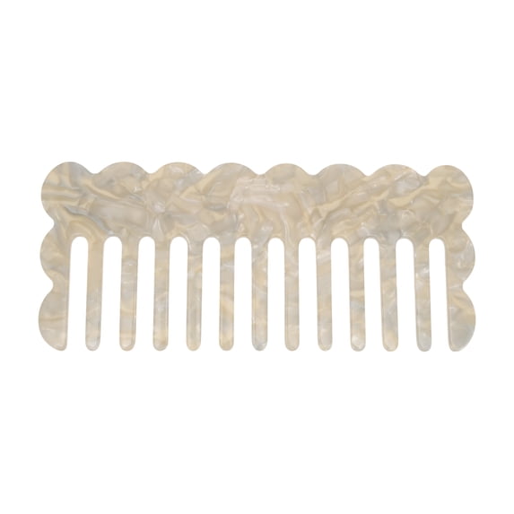 Unique Bargains 1 Pc Wave-shaped Hair Comb Gray Acetate Sheet
