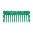 thumbnail image 1 of Unique Bargains 1 Pc Wave-shaped Hair Comb Green Acetate Sheet, 1 of 5
