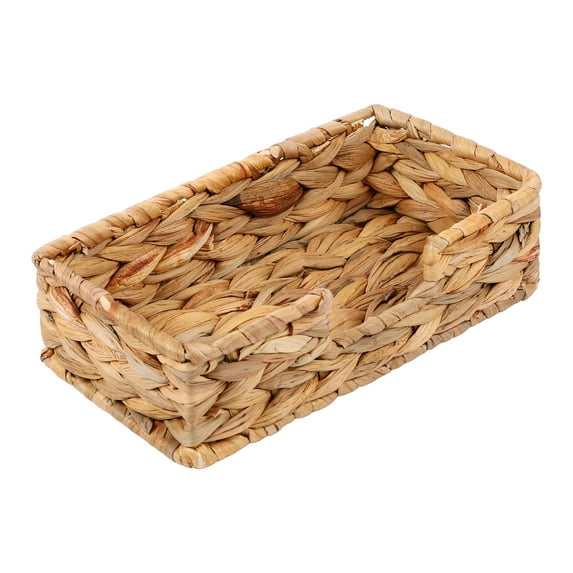 Unique Bargains 1 Pc Wicker Basket for Organizing Brown 9.4*5.1*2.8in