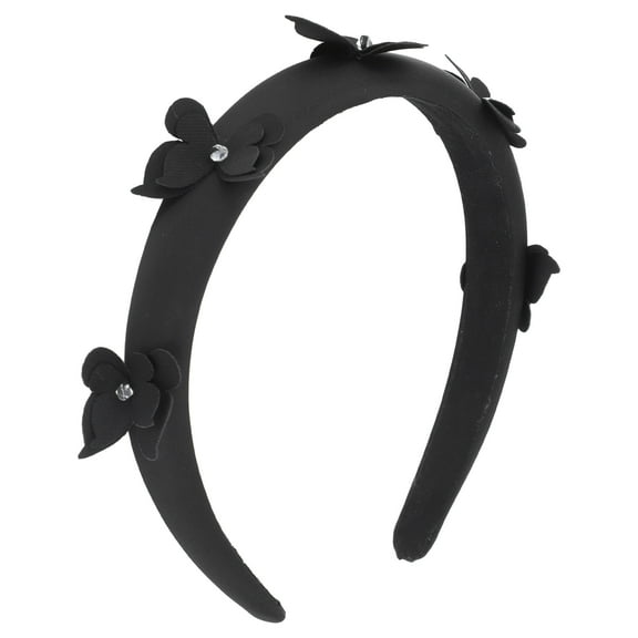 Unique Bargains 1 Pc Wide Butterfly Headbands for Women Black