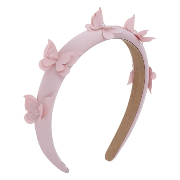 Unique Bargains 1 Pc Wide Butterfly Headbands for Women Pink