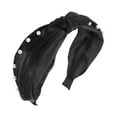 thumbnail image 1 of Unique Bargains 1 Pc Wide Faux Pearls Headbands for Women Black, 1 of 6